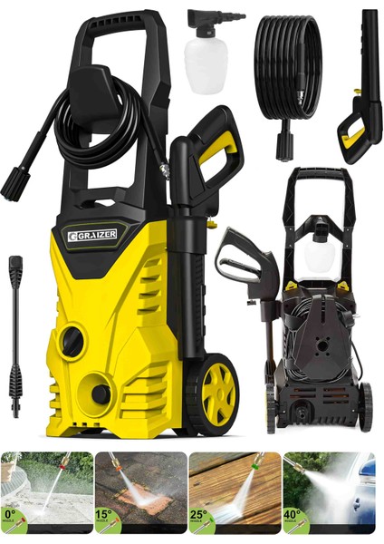 Trex S 180 Çelik Şanzuman Musluk ve Kovadan Çekme Yüksek Basınçlı Bahçe Oto Yıkama Makinesi modelleri