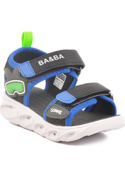 018127 P Siyah-Saks Çocuk Sandalet Ba&ba