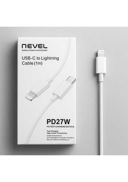 27W Pd Hızlı Telefon Şarj Kablosu – Type-C To Lightning (1m)