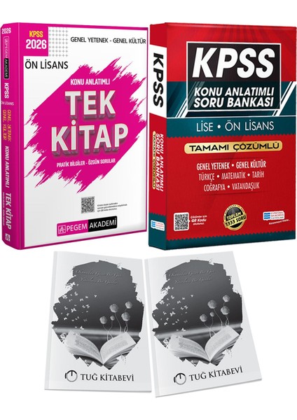 2026 Kpss Genel Yetenek Genel Kültür Ön Lisans Konu Anlatımlı Tek Kitap - Lise Önlisans Konu Ant. Soru