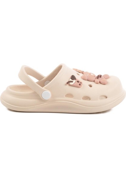 303 F Ekru Hafif Esnek Çocuk Sabo Terlik modelleri
