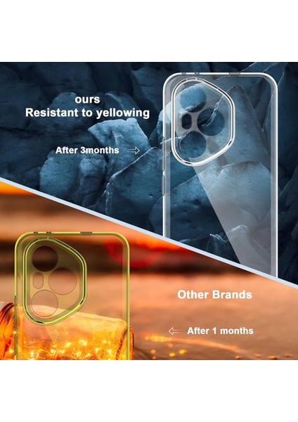 Honor 400 Pro Kılıf Kamera Çıkıntılı Korumalı Yumuşak Şeffaf Silikon + 5d Ekran Koruyucu Cam Set 1er modelleri