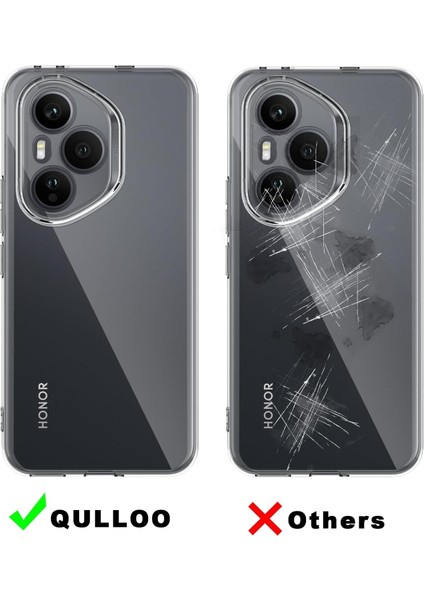 Honor 400 Pro Kılıf Kamera Çıkıntılı Korumalı Yumuşak Şeffaf Silikon + 5d Ekran Koruyucu Cam Set 1er indirimleri