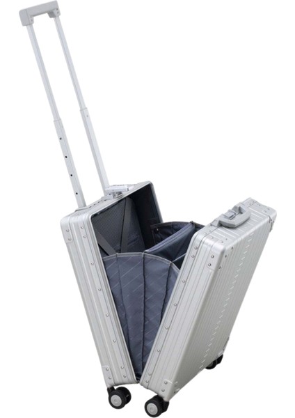 Platin Alüminyum 4 Tekerlekli Iş Valizi,55 cm fiyatları