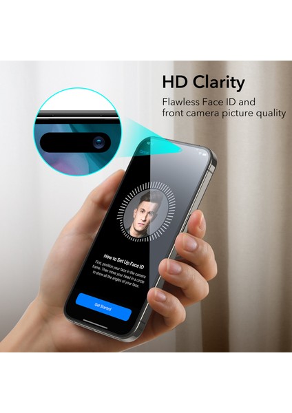 Iphone 15 Pro Max Anti-Static Temperli Full Cam Ekran Koruyucu 2 Adet indirimleri