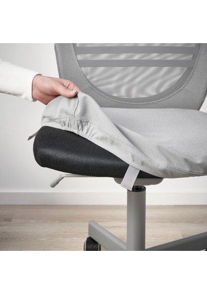 Flıntan Diseröd Kolçaklı Çalışma Sandalyesi Gri Ergonomik Ayarlanabilir Nefes Alabilen File