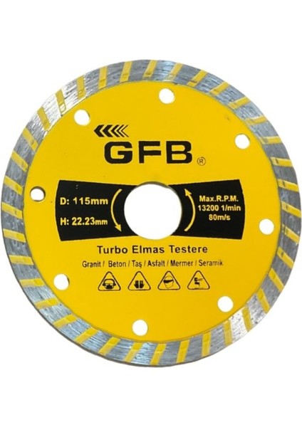 2394 Seramik-Fayans 115 Mm Çapaksız İnce Turbo Elmas Testere - 2 Adet fiyatları