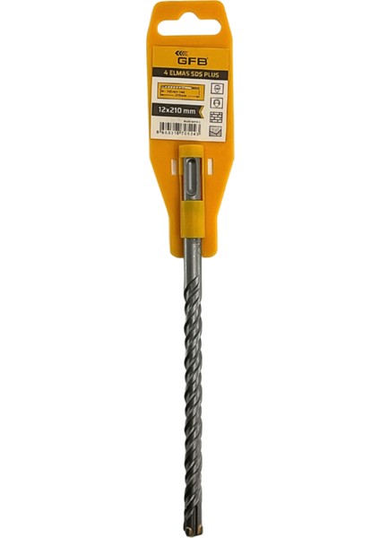 2091 Sds Plus 4 Elmaslı 12x210 Mm Matkap Ucu - 2 Adet