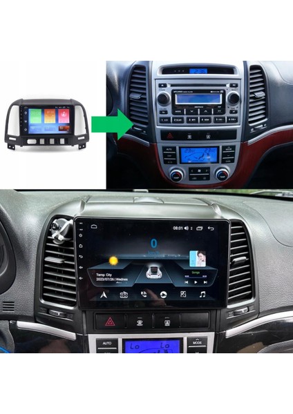Hyundai Santa Fe Android Multimedya Sistemi 4-64 Cadence (2006-2011)+ Dört Bölge 360 Derece Kamera Sistemi Hediye