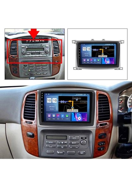 Toyota Land Cruiser Android Multimedya Sistemi 4-64 Cadence (2002-2007)+ Dört Bölge 360 Derece Kamera Sistemi Hediye