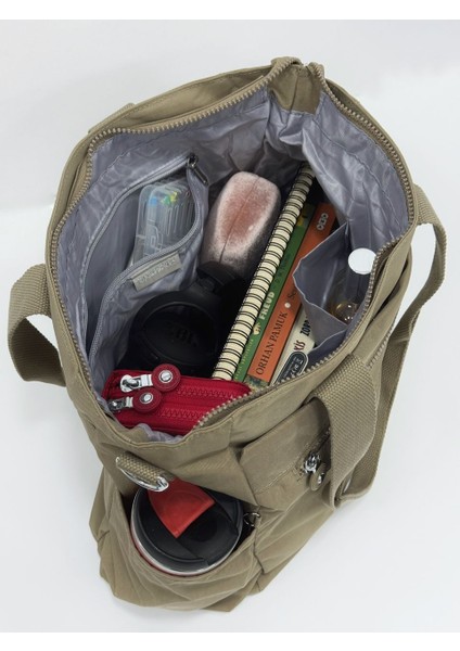 Kadın Büyük Boy Bölmeli Suya Dayanıklı Paraşüt Kumaş Çapraz ve Omuz Askılı Çanta indirimleri