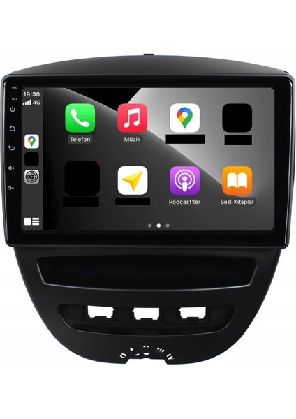 Peugeot 107 Android Multimedya Sistemi 4-64 Cadence (2007-2013) + Dört Bölge 360 Derece Kamera Sistemi Hediye fırsatları