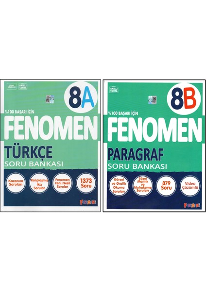 Fenomen 8. Sınıf 8A Türkçe+8b Paragraf (2 Kitap)