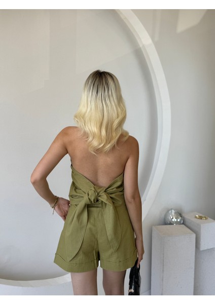 Premium Keten Yeşil Yelek Şort Takım fiyatları