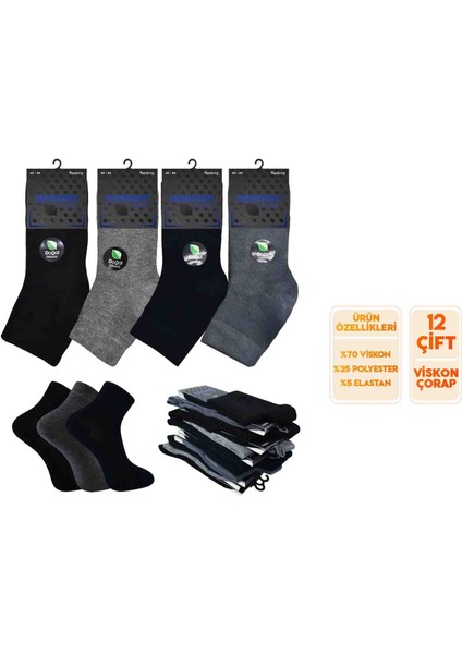 Yarim Konç Viskon Patik Karışık 12 Adet modelleri