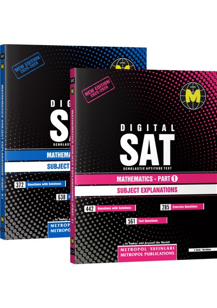 Dıgıtal Sat Set-3 (Mathematıchs Part 1-2 Books Set)