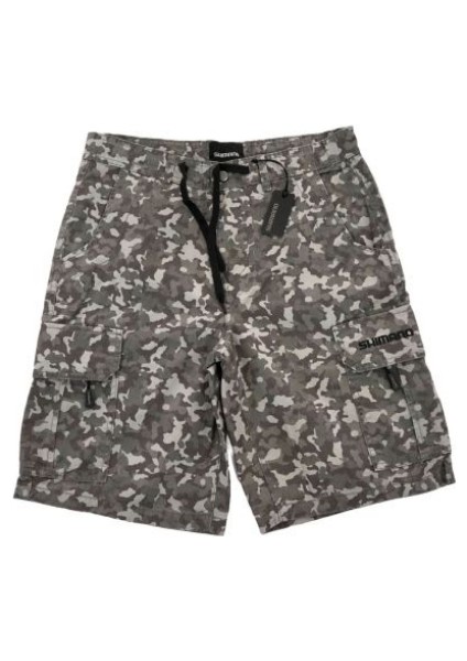 Shımano Cargo Shorts Grey Camo
