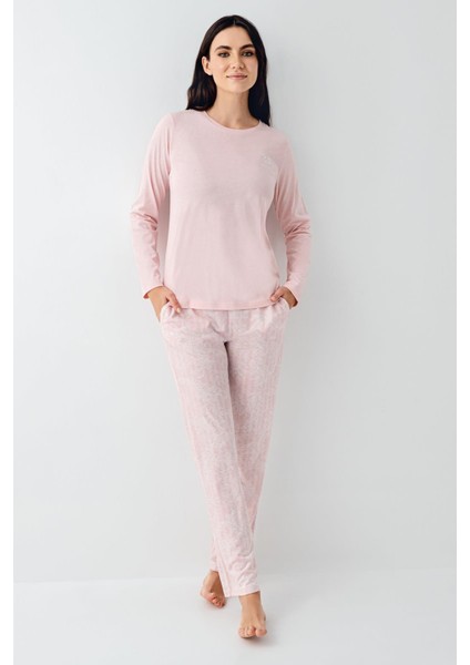 Kadın Mevsimlik Uzunkol Pijama Takım, %50 Pamuk %50 Modal fiyatları