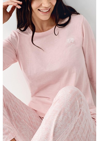 Kadın Mevsimlik Uzunkol Pijama Takım, %50 Pamuk %50 Modal modelleri