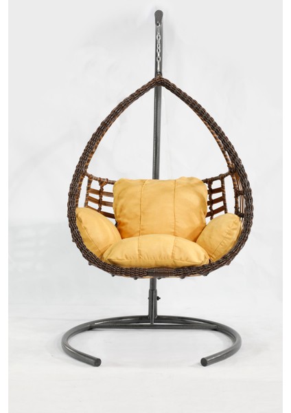 Kahverengi Rattan Örgü Damla Model Hamak Bahçe Salıncağı Balko,teras, Bahçe fiyatları