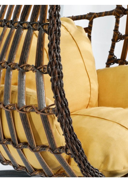 Kahverengi Rattan Örgü Damla Model Hamak Bahçe Salıncağı Balko,teras, Bahçe modelleri