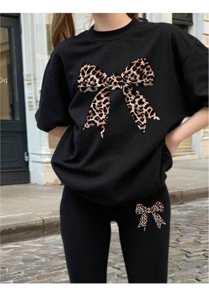 Leopar Baskılı Kız Çocuk Takım