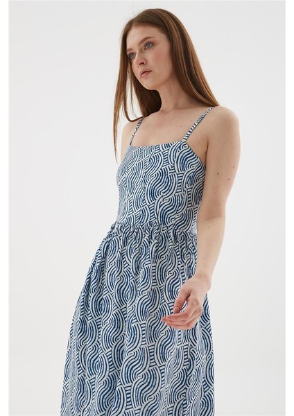 Askılı Desenli Kadın Elbise 25Y0284K1 modelleri