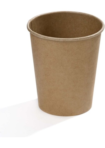7 Oz Single Wall Karton Bardak (Kraft) 50 Adet