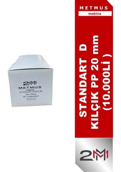 D Kafa Standart Pp 20MM Kılçık (10.000Lİ )