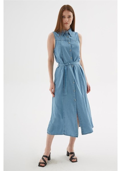 Kadın Denim Gömlek Elbise 25Y0384K1