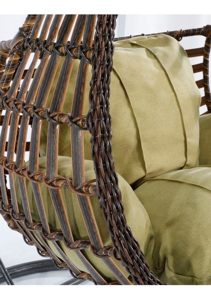 Kahverengi Rattan Örgü Damla Model Hamak Bahçe Salıncağı Balko,teras, Bahçe modelleri