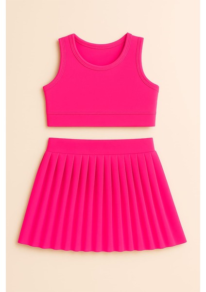 Kız Cocuk Sort Eteklı Mayo Takımı 4 -14 Yas 11897