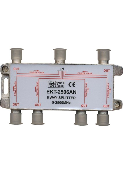 E-335D 6'lı Anten Splitter Powerpass