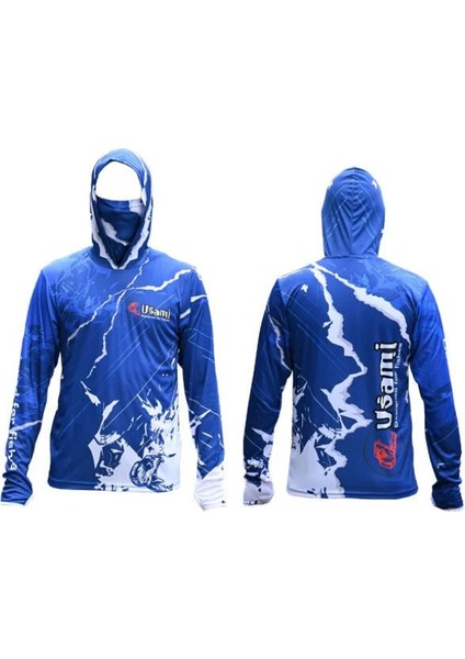 Usamı Dijital Baskılı Baflı Kapşonlu Uzun Kol