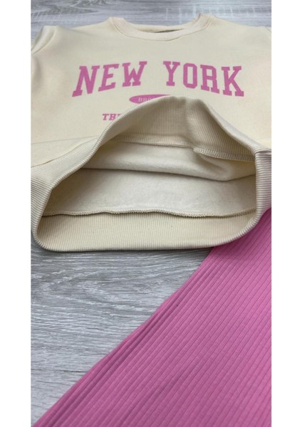 Iki Parça Çocuk Ispanyol Pantolon ve Baskılı Sweat modelleri