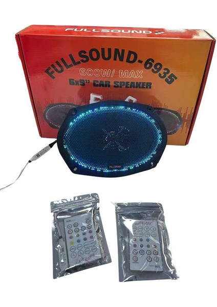 -6935 6x9 Oval Oto Hoparlör Takımı Rgb Işıklı 2ADET