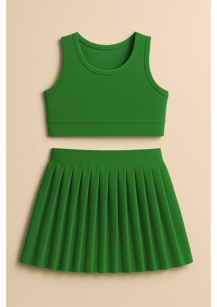 Kız Cocuk Sort Eteklı Mayo Takımı 4 -14 Yas 11899