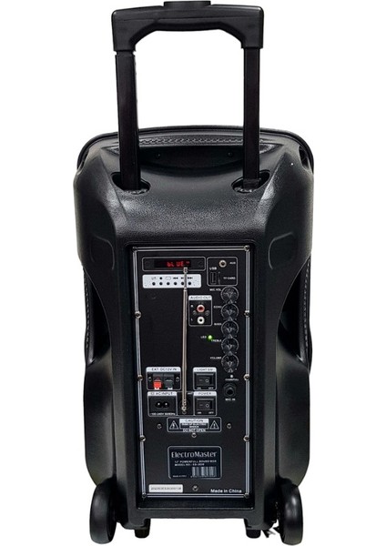 ES-3845 15'' Portatif Taşınabilir Ses Sistemi 200WATT 1el Telsiz+1yaka Telsiz fırsatları