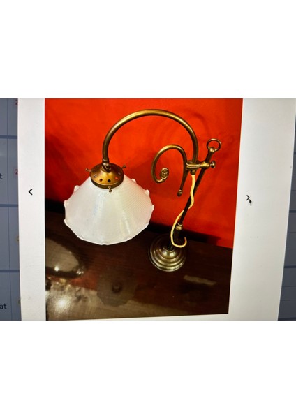 Opalin Camlı Pirinç Avrupa Abajur 56 cm Boyunda fırsatları
