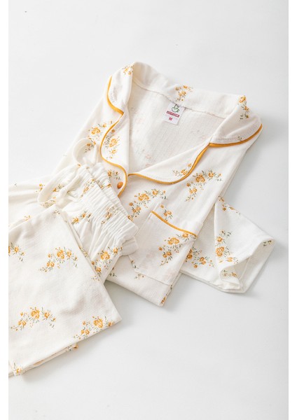 Uzun Kol Gömlek Yaka Kadın Pinterest Pijama Takımı - Mevsimlik Kadın Pijama- Geniş Beden Aralığı fiyatları