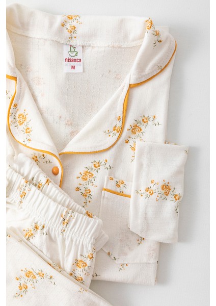 Uzun Kol Gömlek Yaka Kadın Pinterest Pijama Takımı - Mevsimlik Kadın Pijama- Geniş Beden Aralığı fırsatları