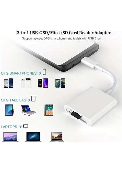 GA27 I-Os I-Pad ve I-Phone Uyumlu 8 Pin Lighting Çevirici Adaptör Micro Sd ve Sd Kart Okuyucu fiyatları