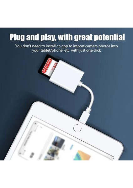 GA27 I-Os I-Pad ve I-Phone Uyumlu 8 Pin Lighting Çevirici Adaptör Micro Sd ve Sd Kart Okuyucu indirimleri