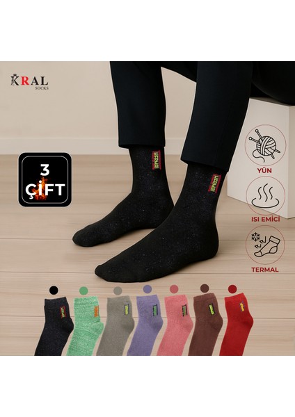 Termal Erkek Havlu Patik Çorap (3 Çift)