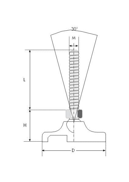 Polyamid Tabanlı Mafsallı Makine Ayak M12X100 ÇAP60 fiyatları
