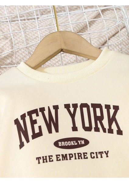 Iki Parça Çocuk Ispanyol Pantolon ve Baskılı Sweat modelleri