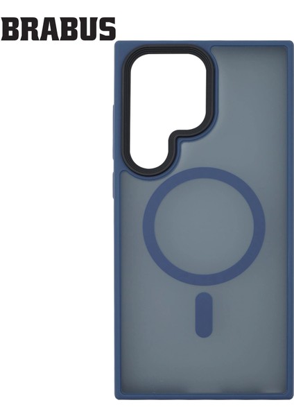 Samsung S23 Ultra Anti-Shock Magsafe Özellikli Kenarları Yumuşak Buzlu Mat Fall Silikon Kılıf