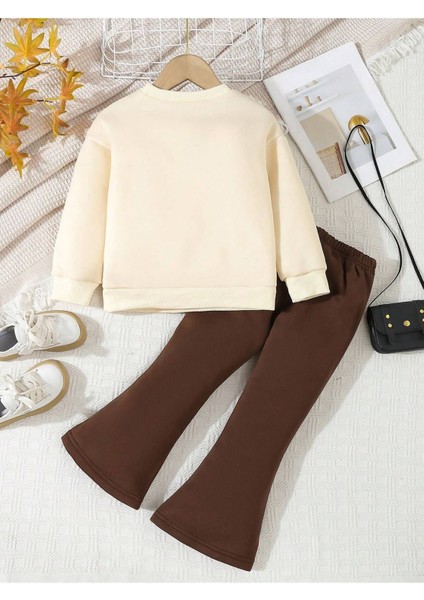 Iki Parça Çocuk Ispanyol Pantolon ve Baskılı Sweat indirimleri