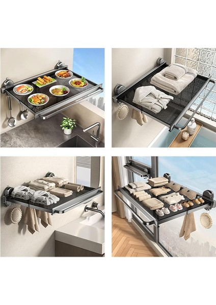 SN-26732 Duvara Monte Vantuzlu Katlanır Masa Çamaşır Rafı fırsatları