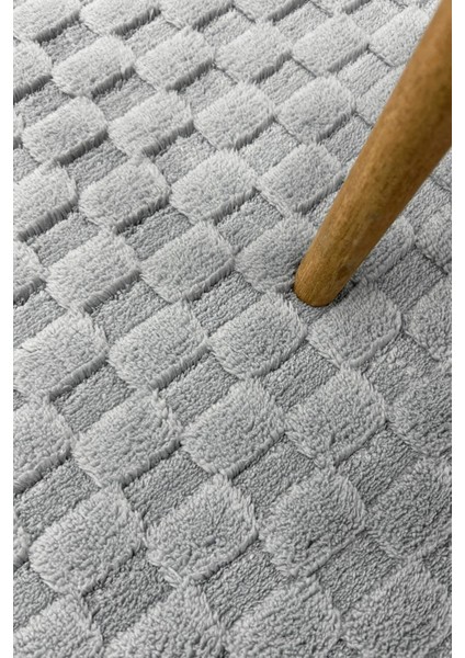 Dolly Iskandinav Dokuma Bukleli Premium Gri Puffy Peluş Yolluk Koridor Halısı Salon Halısı modelleri